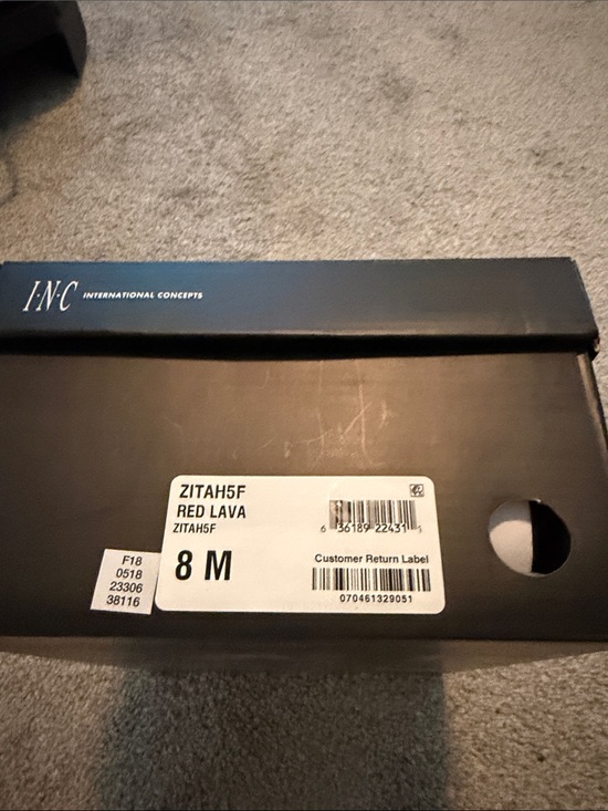 INC International Concepts Shoes - INC International Concepts Black Shoe Box with Red Lava Label